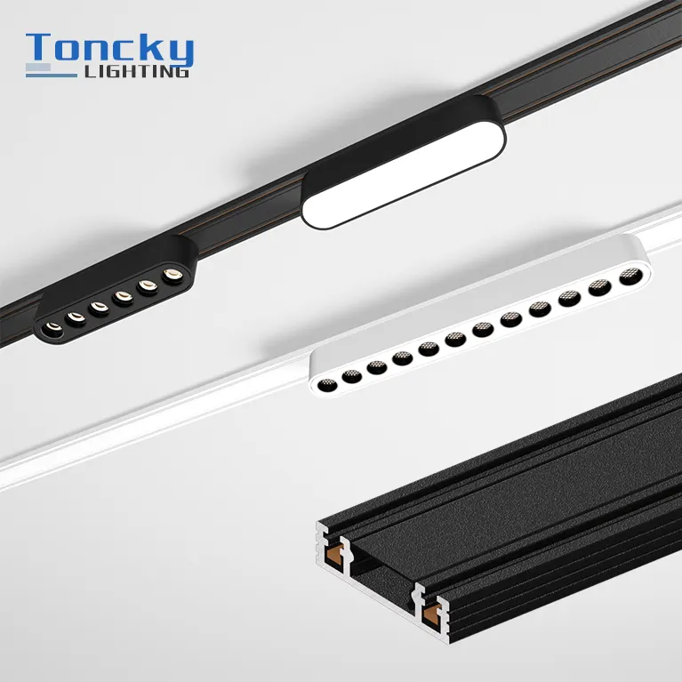 Modern No Main Light Design Home Magnet Ultra Thin Rail Tuya Smart Led Magnetic Suction Track Light