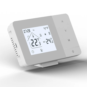 Thermostat d'ambiance sans fil RF intelligent RKHK pour système de chaudière à gaz, <span class=keywords><strong>compatible</strong></span> avec l'application Smart Life et les commandes vocales Google Alexa Smart <span class=keywords><strong>Nest</strong></span> Learning - Product Image 1