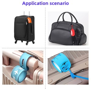 Étiquette de bagage en silicone anti-perte motif avion avec carte nominative pour l'enregistrement de valise - Product Image 3