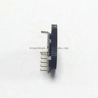 Potentiomètre à molette A103 10K Ohm 5 broches, contrôle de volume audio stéréo, interrupteur à engrenages pour radio MP3 MP4