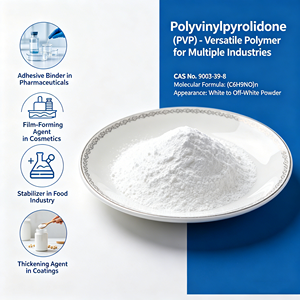 Polyvinylpyrrolidone (PVP) 99% Min |   Polymère hydrosoluble multi-grades K30/K90 de qualité alimentaire/cosmétique (CAS 9003-39-8) - Product Image 6