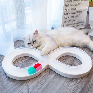 İnteraktif Kedi Parkuru Oyuncağı Kedi Topu Oyuncağı Dayanıklı Plastik Daire Kedi Bulmaca Oyuncağı İç Mekan Kedileri Yavruları için - Product Image 2