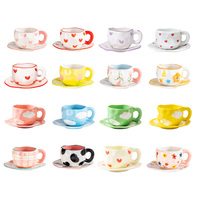 Tasses à café en céramique en gros, tasses en céramique peintes à la main, tasses mignonnes, céramique en gros