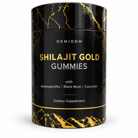 Gummies de Shilajit avec Ashwagandha et Gingembre pour l'énergie et la croissance musculaire des adultes, 2 par jour, flacon de 60 unités
