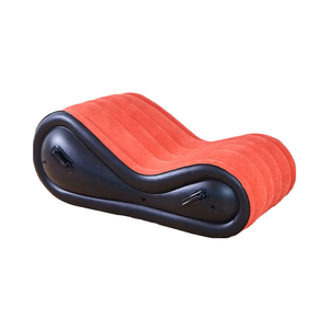 Canapé-<span class=keywords><strong>lit</strong></span> gonflable pliable moderne 2025 avec revêtement en tissu floqué, causeuse <span class=keywords><strong>2</strong></span> <span class=keywords><strong>places</strong></span> pour usage extérieur et loisirs - Product Image 1