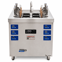 Cuiseur à nouilles commercial à induction 6 paniers 8KW en acier inoxydable, machine à cuire les pâtes et le ramen, équipement de cuisine autonome