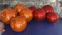 Boule miroir gonflable orange, grands ballons brillants réfléchissants, robe de mariée pour décoration de mariage, gonflables publicitaires