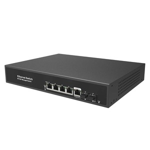 Switch Ethernet géré L2+ avec 4 ports RJ45 1000M + 2 ports SFP Uplink 1000M, prend en charge les fonctions VLAN, SNMP, QoS - Product Image 1