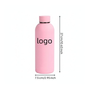 Custom Logo Orange 500ml Drinking Bottle Double Wall Vacuum Stainless Steel Drink Flask Termos Insulated Sport Water Bottle GYM - Product Image 3