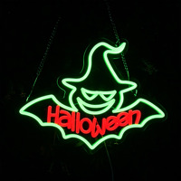 Lampu Neon Natal Antlers Custom untuk Dekorasi Dinding, Lampu Berry Merah, Lampu LED Neon untuk Dekorasi Rumah, Pesta, dan Liburan