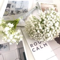 Bouquets de Mariage en Fleurs Artificielles de Gypsophile Effet Soie Réel, Bouquet de Mariée Blanc pour Mariage