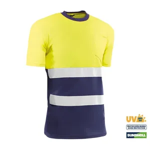 Maglie - HV721BCAZUL S Wales - Colore: Giallo fluorescente/blu - Strisce riflettenti sul petto. Questo - Product Image 1
