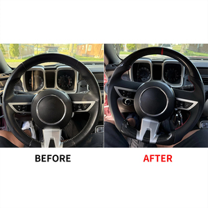 Gran oferta de fibra de carbono negra para volante de coche Chevrolet <span class=keywords><strong>Camaro</strong></span> 2008-2012 2017-2019 - Product Image 4
