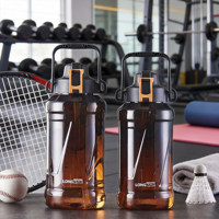 Bouteilles d'eau Longstar Sports 64 oz (2 L) écologiques, réutilisables, anti-fuite, sans BPA, pour le bureau, la salle de sport et les activités de plein air