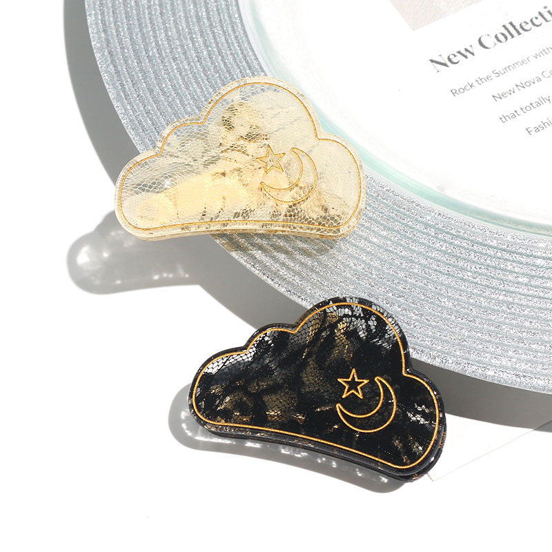 Заколки для волос XinMei с белыми облаками, Акриловые зажимы для волос, модные аксессуары в Корейском стиле, 6 см