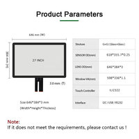 Panel Táctil PCAP Multitáctil de 27 Pulgadas para Pantalla de Monitoreo Industrial