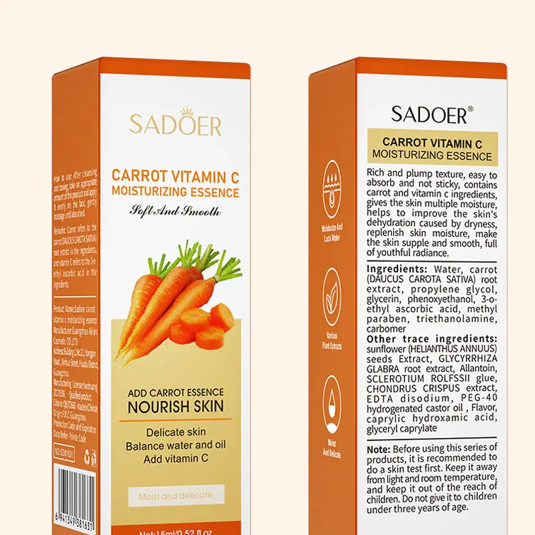 Sadoer Kalmerende Gladde, Delicate Huidgeur Oranje Vitamine C Vochtig Serum Hyaluronzuur Serum