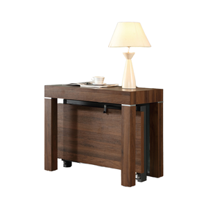 Table <span class=keywords><strong>console</strong></span> extensible en <span class=keywords><strong>bois</strong></span> de couleur naturelle, rectangulaire, gain de place, pour la maison, table à manger ou table de réunion de 2,5, 3 ou 4 mètres de long - Product Image 3