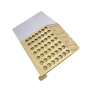 Tableau de suivi hebdomadaire des tâches et des responsabilités pour enfants en bois avec surface acrylique, tableau de récompenses Montessori, jouet éducatif pour le développement du comportement - Product Image 1