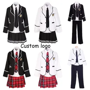 2021new Children Unisex School Uniforms Logo can be customized from toddler to high school