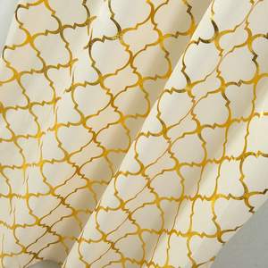 Rideaux occultants en velours doré à motifs géométriques pour fenêtre Bindi, à œillets, pour <span class=keywords><strong>salon</strong></span>, maison - Product Image 5