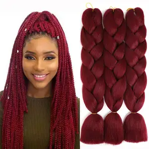 40 Colors Jumbo-Hair-Braid 100g Single Color Extensions Dreadlocks Braiding Hair Multiple Tone Colored Synthetic Hair for Women