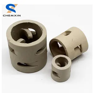 25mm 50mm ceramic pall rings tower packing for distillation column packing