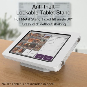 Đầy đủ kim loại máy tính bảng đứng cho ipad không khí Pro truy cập hàng đầu đứng với 2 Ổ Khóa máy tính bảng PC Wall Mount Bracket máy tính bảng POS khóa bàn đứng - Product Image 3