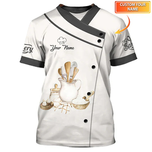 Custom Baking Tools 3D Printed <strong>Shirts</strong> for Men Chef Uniform <strong>Funny</strong> Baker Tees Regular Fit Casual 100% Polyester Sport <strong>Gym</strong> Wear - Product Image 1