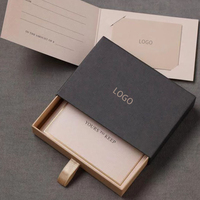 Boîte cadeau en papier rigide avec tiroir, personnalisée, réutilisable, avec estampage de logo en feuille d'aluminium, revêtement UV, laminage mat, pour l'emballage de bijoux