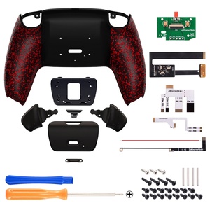 Kit rimappatura 2.0 rosso in gomma con scheda di aggiornamento + guscio posteriore ridisegnato + pulsanti posteriori per Controller PS5 - Product Image 3