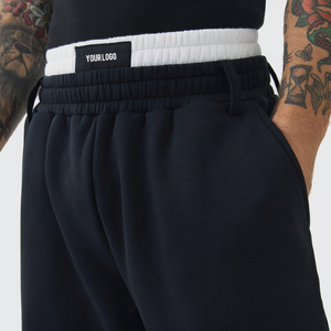 Pantalones Deportivos Casuales Negros de Poliéster con Doble Cintura, Transpirables, Cálidos, para Correr, de Alto Rendimiento, para Ejercicio Diario - Product Image 1