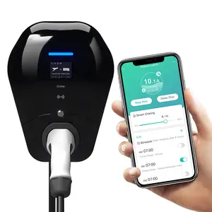 GrasenCE認定タイプ2OCSPウォールボックス7kw22kW電気自動車充電ステーションEVAC充電器 (4G WIFIモバイルアプリ付き)