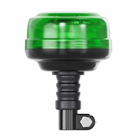 ECE R65 LED-Blitzleuchte 16W 12V 24V Flexi DIN-Stangenmontage Bernsteinfarbenes Blinklicht für Traktoren und LKWs