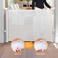 Barrière de sécurité pour enfants en PVC de haute qualité OEM & ODM, barrière de sécurité rétractable pour escalier, barrière de sécurité pour bébé, barrière de sécurité à tube verrouillable