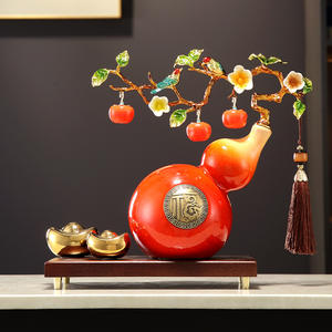 High-grade Epoxy <b>Resin</b> Gourd Persimmon Ruyi Ornament Folk Art Art Collectible Living Room Decoration Moving Housewarming <b>Gift</b> - Product Image 2