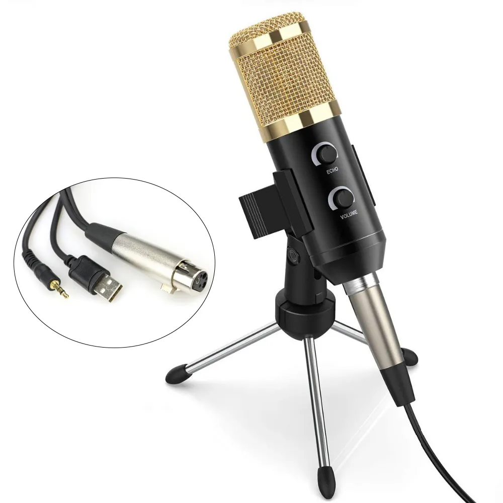 Alta Qualidade Condensador Gaming Streaming Mic USB Profissional Gravação Estúdio Microfone Para Computador PC
