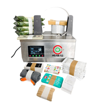 Machine automatique de cerclage de cartons avec bande adhésive, thermoscellante, pour l'emballage manuel des boîtes