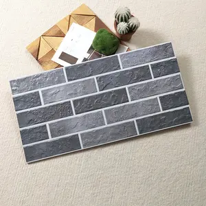 wholesale supplier 300x600 mm 3D exterior indoor wall tile cultural stone tiles porcelain for villa balcony kitchen