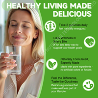 Compléments alimentaires Ginkgo Biloba Ashwagandha en marque privée OEM, sans sucre, sans gluten, bonbons gélifiés naturels, soutien de l'humeur et de la concentration pour adultes