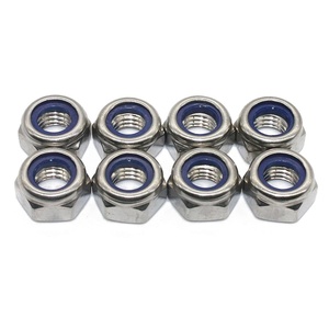 M16x2 Pitch Nylon chèn Hex khóa hạt đen mạ tự khóa lớp 4 cho khai thác mỏ & xây dựng công nghiệp ốc vít - Product Image 4