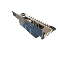Commerciële spoelbak van geborsteld 304 roestvrij staal met 3 bakken, afdruiprek, NSF goedgekeurd, 21x75x44,5 inch, voor restaurants