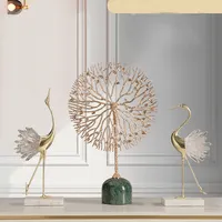 Figurine d'oiseau créative avec pierre naturelle, fête, événement, café doux, flamant rose, décoration de Table