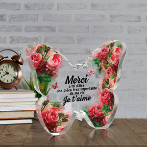 Butterfly Shaped Transparent Acrylic Plaque Holiday Thanksgiving Birthday <b>Memorial</b> <b>Gift</b> For Women Friend - Product Image 4