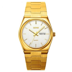 Montre à quartz minimaliste pour homme, best-seller, avec affichage double calendrier, bracelet en acier inoxydable, étanche 30 m, montre classique de ville - Product Image 5