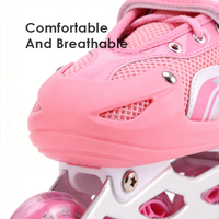 Patins à roulettes en ligne ZHOYA SPORT 2026 avec châssis réglable en alliage d'aluminium, bottes roses et roues en PVC pour filles