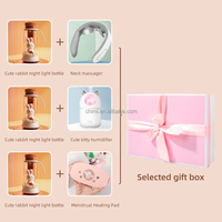 Lampe d'ambiance mignonne pour demoiselle d'honneur + Rose + massage du cou + pendentif lapin + coussin chauffant menstruel cadeau Souvenir, vente en gros
