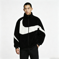 Veste chaude en laine d'agneau épaisse à 3 couleurs pour hommes et femmes, réversible et polyvalente, veste moelleuse