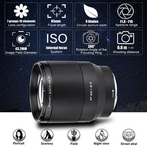 VILTROX-lente principal de enfoque automático para cámara <span class=keywords><strong>Sony</strong></span>, lente de teleobjetivo de 85mm, F1.8 II, STM, AF, retrato para cámara <span class=keywords><strong>Sony</strong></span> E, A9II, <span class=keywords><strong>a7IV</strong></span>, a7RV, a7SII, A6500 - Product Image 2