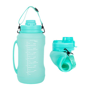 Gym 3 Color Soft Silicone Stylish Portable <b>Large</b> Capacity Folding Water Bottle for Girl - Product Image 4